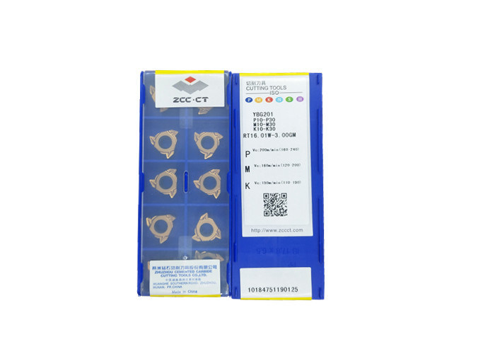 Origineel Wolframcarbide dat Tussenvoegsels RT16.01W-3.00GM YBG201 voor het Machinaal bewerken van Staal inpast